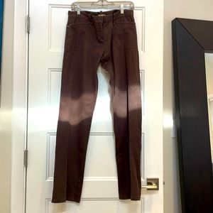 Max Studio Brown Linen/Cotton Blend Pants Size 8